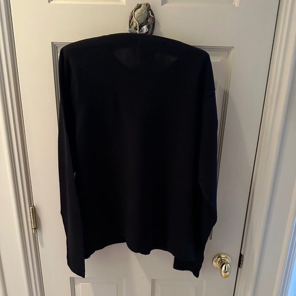 BICE (SAG HARBOR) BLACK CARDIGAN WITH BEADED DRAGON FLY DETAILS-L/NWOT - Picture 3 of 9